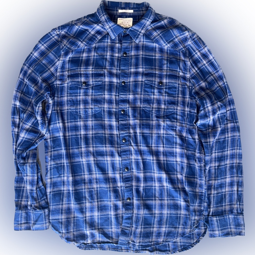 Lucky brand blue flannel